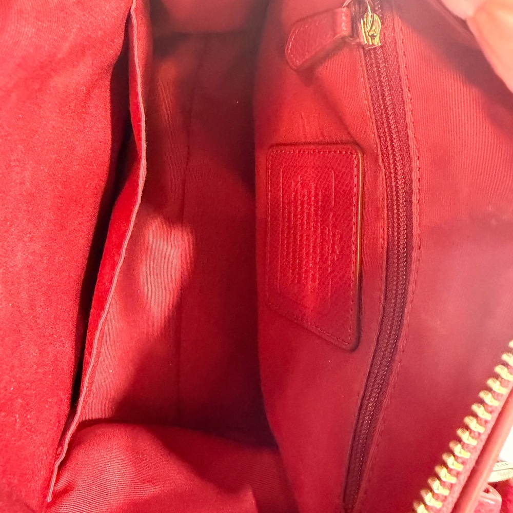 Coach Bright Red Leather Mini Bennett Satchel with Detachable Strap - Picture 4 of 8